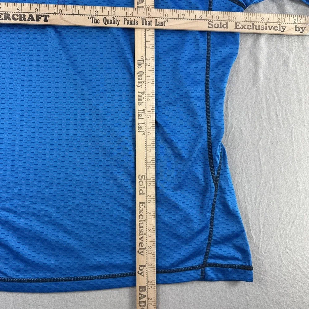 Asics Pullover Mens M Blue 1/4 Zip Sweatshirt Running Gym Performance Workout
